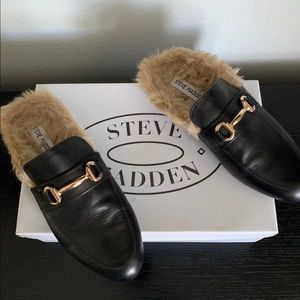 STEVE MADDEN “JILL” FAUX FUR LEATHER LOAFER